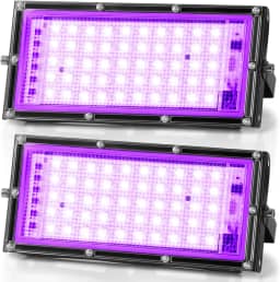 Lâmpada Led UV 110V, 2 Luz Negra Refletor Profissional, Lâmpada Led Uv, Luz Negra, Refletor Led 50W, Lampada Led 50W