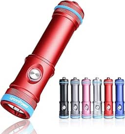 LetonPower Tynny Luz de mergulho profissional de 2200 lúmens – Lanterna subaquática impermeável IP68 de 100 m com 6 modos e carregamento USB-C, para mergulho/fotografia subaquática/luz de mergulho