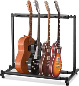 Suporte 5 Instrumentos Violao No Chao Mostruário Rack Violão Multiposição Base Guitarra Violão Baixo Guitar Stand Suporte Rack para 5 Instrumentos Violão