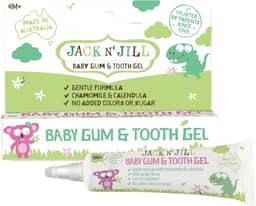Jack N' Jill Gel de gengiva e dente - Gel natural para alívio da dentição para bebês, fórmula suave com camomila e calêndula, sem adição de açúcares ou cores, adequado para 4 meses ou mais - 15 g