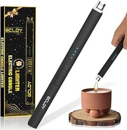 Gcldy Isqueiro de vela elétrico, presentes para ela/ele, arco USB, recarregável, à prova de vento, isqueiro longo para velas, melhores enchimentos de meia 2025, presente de aniversário para mulheres