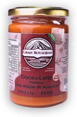 Gran Boyadjian Doce de Leite Zero Açúcar, Pastoso, Fórmula Exclusiva com 95% Leite, Sem Glúten, 400g e 600g