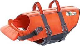 Outward Hound Colete salva-vidas para cães Granby Splash, colete salva-vidas de alta flutuabilidade para natação, passeios de barco e segurança na água, médio, laranja
