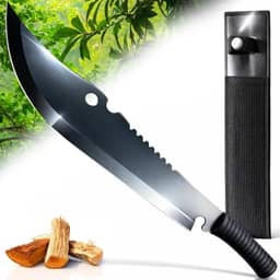 Facão 48cm para Camping, Trilhas e Roça com Cabo de Grip, Lâmina de 33cm e Acabamento Premium – Corte Forte e Seguro