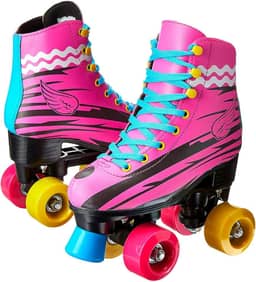 Patins Infantil Feminino Roller 4 Rodas 32 ao 41 Luna Rosa