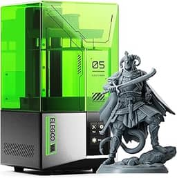 ELEGOO Impressora 3D de Resina Mars 5, Sensor Mecânico Inteligente, Nivelamento Automático, LCD Monocromático 4K de 6,6, Tamanho de Impressão de 5,91 x 5,65 x 3,53 Inches