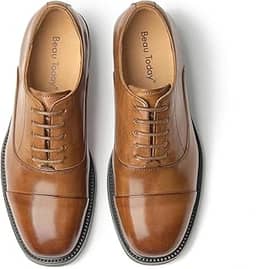 Sapato social feminino Oxfords, Oxfords de couro com cadarço para mulheres, confortável formal bico casual antiderrapante escritório dirigir Oxfords sapatos