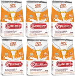 Combo 6 Un Leite em pó Zero Lactose integral instantâneo La Sereníssima 300g