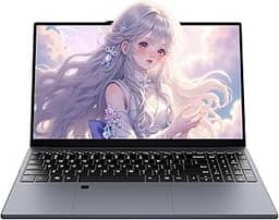 AocBook Laptop de 14 polegadas, processador quad-core Ryzen 5 3500U (até 3,7 GHz), RAM DDR4 de 16 GB, SSD NVMe, notebook portátil com touchpad ajustável, interruptor de webcam de privacidade - cinza