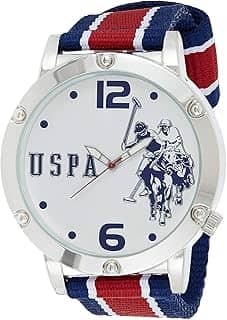 U.S. Polo Assn. Relógio masculino usc57003 analógico mostrador de quartzo multicolorido, Branco