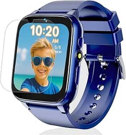 Relógio inteligente para crianças, meninas meninos smartwatch com 26 jogos câmera gravador de vídeo e player, pedômetro lanterna, livro de áudio