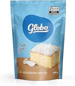 Mistura para Bolo Sabor Coco, Pacote de 400g, Globo