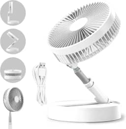 Ventilador Portátil Silencioso Dobrável 7200mah Retrátil