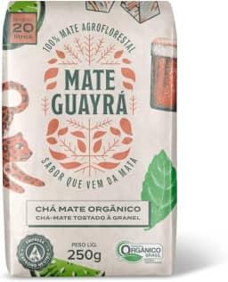 Chá Mate Erva Mate Guayra Tostado Orgânico 250 gramas Gelado ou Quente (CHÁ MATE)