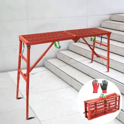 Plataforma de trabalho de escada ajustável, 180 (C) x 38 (L) x escada de plataforma ajustável para escadas, andaime portátil doméstico, capacidade de 350 kg