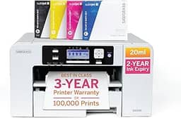 Sawgrass Pacote inicial de impressora de sublimação SG500 | Inclui impressora profissional de sublimação de tinta com tintas SubliJet UHD de 20 ml e papel de sublimação TruePix | Conectividade Wi-Fi |