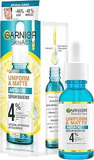 Garnier SkinActive Uniform & Matte Sérum Facial Antiacne, Reduz Espinhas e Marcas, Controla a Oleosidade e Uniformiza a Pele, com Vitamina C e Ácido Salicílico, 15ml