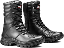 Bota Coturno Militar Tático Couro Cano Alto Masculino