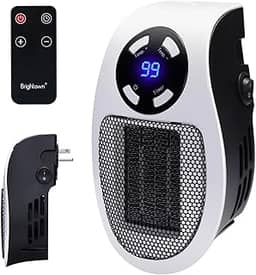 Aquecedor de parede 450W remoto portátil com termostato ajustável programável, proteção contra superaquecimento, display LED preciso, certificação ETL aquecedor seguro para escritório dormitório