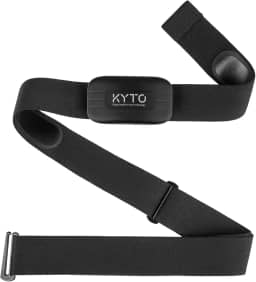 KYTO Pulseira peitoral para monitor de frequência cardíaca, ANT+/Bluetooth, compatível com aplicativos iOS/Android, ciclismo, ioga, basquete, corrida, exercícios físicos, boxe