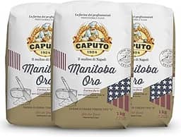 Pack c/ 3 Farinhas 0 Italiana Caputo Manitoba Oro 1kg