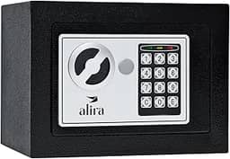Cofre Digital Eletrônico, 23x17x17cm, Senha e 2 Chaves, Alira Home MR-BX-002