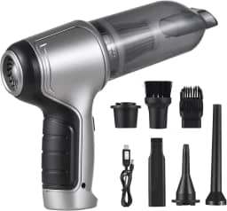 Aspirador de pó portátil para carro portátil sem fio Mini espanador de ar e bomba manual com 19000Pa Sucção forte USB Carregamento para pelos de animais de estimação Limpeza de pó de cascalho