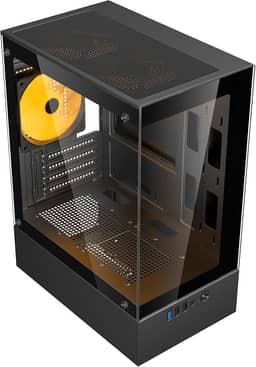 Gabinete Aquário Gamer Nuker V2 Pro,Mid-tower, Lateral Vidro Temp, 3 Fans, Black - Nuker V2 Pro