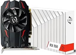 51RISC Placa de vídeo Radeon RX 550, 4 GB GDDR5 128 bits DirectX 12 PCI Express 3.0 DP/HDMI/DVI-D ATX/ITX Placa de vídeo para jogos de computador 4K