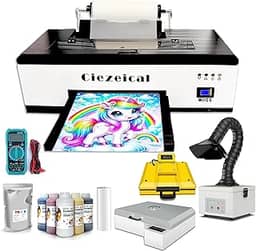 Impressora A3 DTF XP600 com impressão de alta resolução, circulação automática de tinta branca, agitação temporizada, processo de impressão eficiente para roupas
