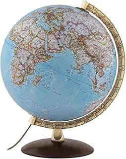 Globo Terrestre - Físico e Político - National Geographics Gold Classic - 110v - Iluminado - 30CM - Tecnodidattica