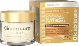 Cicatricure Gold Lift Creme Diurno FPS 30 | Reduz Rugas gravitacionais em 6 semanas | Efeito tensor nutritivo reafirma contorno facial | Hidratante facial clareador | 50g (1-Pack)