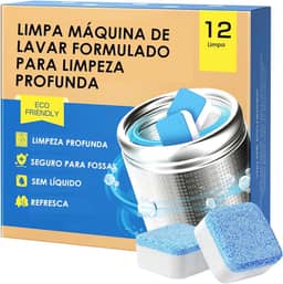 Pastilhas para Limpeza de Máquina de Lavar Roupas – Limpa Máquina Eficiente para Tampa Frontal e Superior (12)