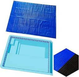 Capa Lona Térmica Para Piscina Nassau Splash Igui 4 X 3m 300 Micras Preta E Azul