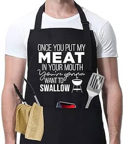 Miracu Aventais de cozinha engraçados para homens, marido - Dia dos Pais, presentes masculinos engraçados de aniversário para melhor amigo masculino, presentes para amigos homens, namorado, chef,