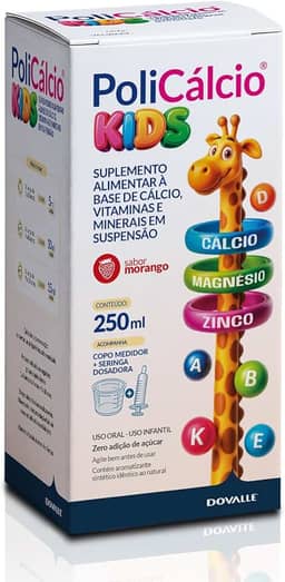 PoliCálcio® Kids 250 ml – Suplemento de Cálcio com Vitaminas e Minerais