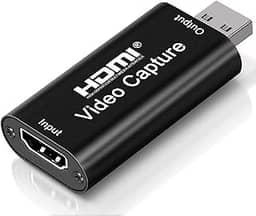 Placa de captura de vídeo HDMI 4K, cartão de captura de vídeo Cam Link, adaptador de captura de áudio HDMI para USB 2.0 dispositivo de captura de gravação para streaming, transmissão