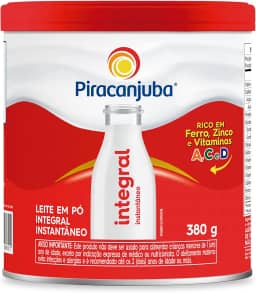 Leite em Pó Integral Instantâneo Piracanjuba Lata 380g