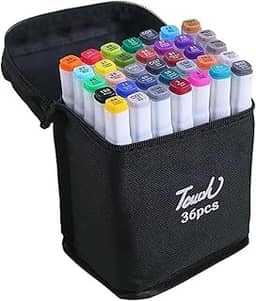 Canetas para Pintar Bobbie Goods, Caneta Touch 36 Cores, para Livro de Colorir, Marcador - Canetinhas Ponta Dupla, Secagem Rápida, Base de Álcool, Não Tóxicas - Criativo Antiestresse - PREMIUM(36)
