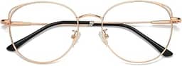 Óculos de bloqueio de luz azul para olhos de gato SOJOS armação de metal hipster feminino óculos She Young