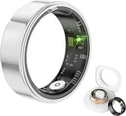 Smart Ring Health Tracker, Anillo Inteligente para Hombre, Anéis de Saúde para Homens e Mulheres, Rastreador de Fitness Impermeável (Prata, nº 8)