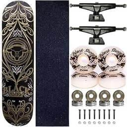 Skate Completo Marfim Black Sheep para Street e Pistas Tribal
