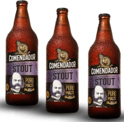 Cerveja Comendador Stout 600ml - 3 unidades