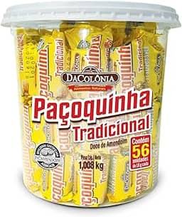 Da Colonia Dacolonia - Paçoca Rolha Tradicional Balde 56 Unidades