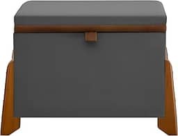 PUFF BAÚ DESIGN (Cinza)