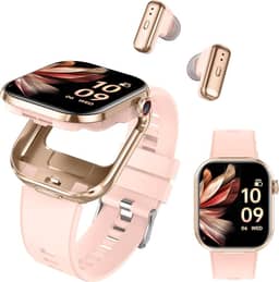 Relógio inteligente com fones de ouvido, tela HD de 2 polegadas, relógios inteligentes 2 em 1 para mulheres, relógio rastreador de atividades à prova d'água com fone de ouvido sem fio