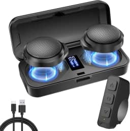 OBEST Fone de ouvido para motocicleta, fones de ouvido para capacete de motocicleta Bluetooth 5.3, kit viva-voz sem fio com carregador e controle remoto, adequado para pilotar, esquiar, escalar, etc.