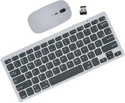 KIT Teclado e Mouse Sem Fio Bluetooth para Tablet Macbook iPad iMac Notebook PC, Premium Silencioso Minimalista Portátil ABNT2