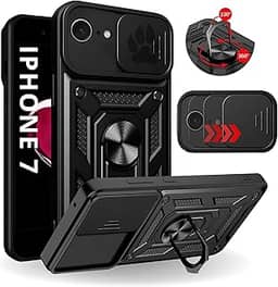 Capa Capinha Armor Anti Impacto Militar Ring Para iPhone 7 (Tela 4.7) + Anel Giratório + Proteção De Câmera - Proteção Militar