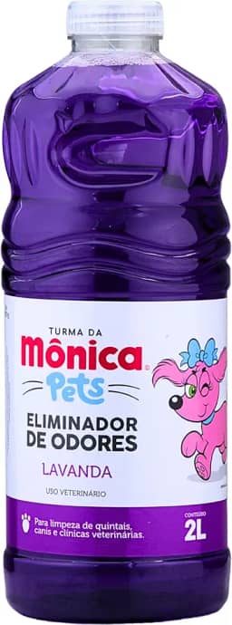 Eliminador de Odores Para Cães e Gatos, Lavanda , Turma da Mônica, 2 litros, Roxo